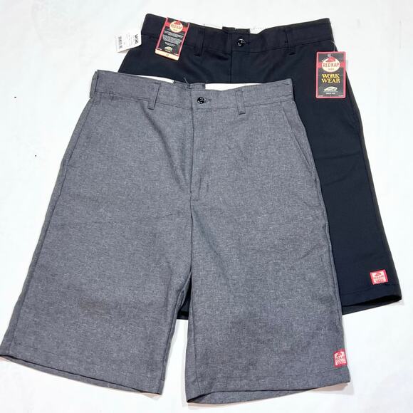Vans x Red Kap Lot of 2 Shorts Mens Size 32 Gray and Black Workwear New - Picture 1 of 10